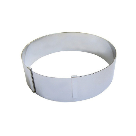 Cercle pâtisserie inox extensible H 6,5cm De Buyer