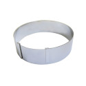Cercle à pâtisserie inox extensible H 6,5cm - De Buyer