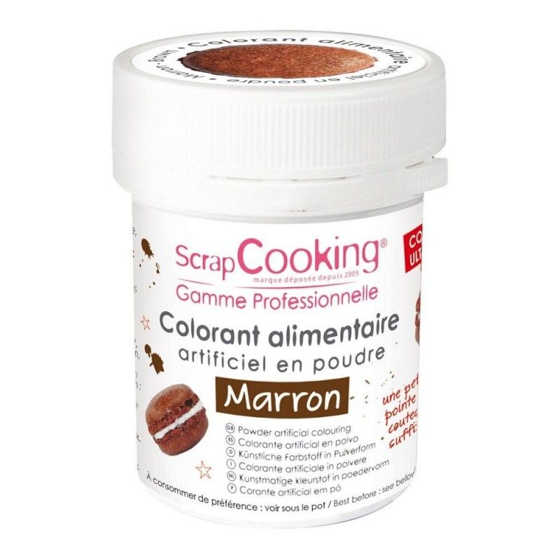 Colorant artificiel en poudre marron 5g - ScrapCooking - MaSpatule