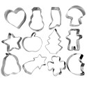 Découpoir et emporte-pièce assortis x12 - Patisse