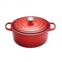 Cocotte fonte ronde cerise 20cm Signature Le Creuset
