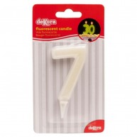 Bougie chiffre 7 fluorescente