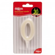 Bougie chiffre 0 fluorescente