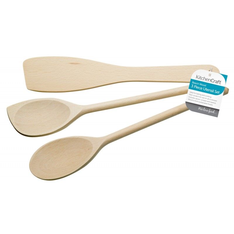 Set 3 ustensiles de cuisine en bois - Kitchen Craft - MaSpatule