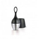 Boule a thé flottante inox et silicone noire Adhoc