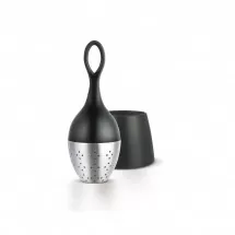 Boule a thé flottante inox et silicone noire Adhoc