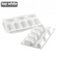 Moule silicone ovale bombé Pillow x8 - Silikomart