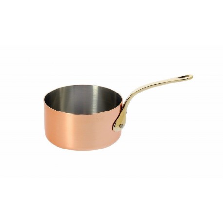 Casserole cuivre inox queue laiton 12cm De Buyer
