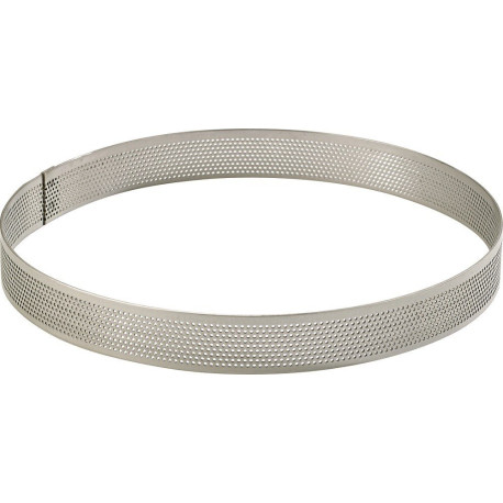 Cercle perforé inox 28cm H2cm