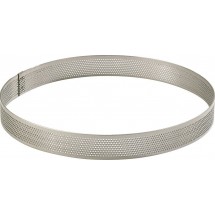 Cercle perforé inox 28cm H2cm