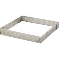 Carré perforé inox 8,5cm H2cm