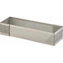 Rectangle perforé inox 11x3,5cm H2cm