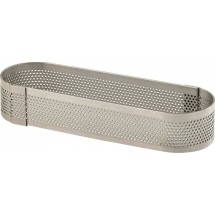 Cercle Oblong perforé inox 13x4cm H2cm