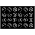 Plaque silicone 24 cônes cannelés Pavoflex