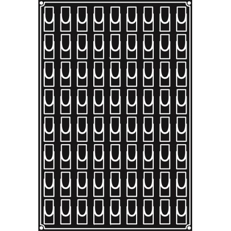 Plaque silicone 72 mini bandes rondes Pavoflex