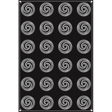 Plaque silicone 24 boutons de Rose Pavoflex