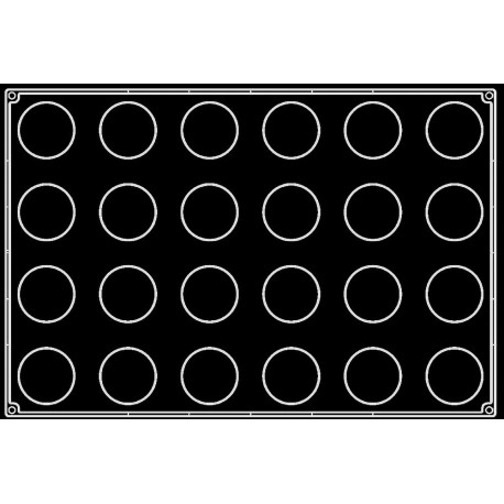 Plaque silicone 24 cylindres Pavoflex