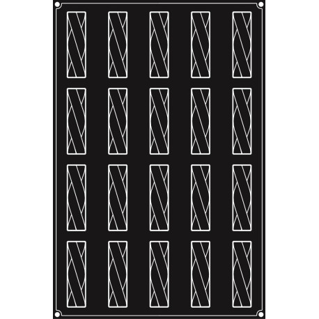 Plaque silicone 20 bandes Twist Pavoflex