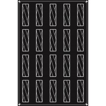 Plaque silicone 20 bandes Twist Pavoflex
