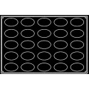 Plaque silicone 25 ovales Pavoflex