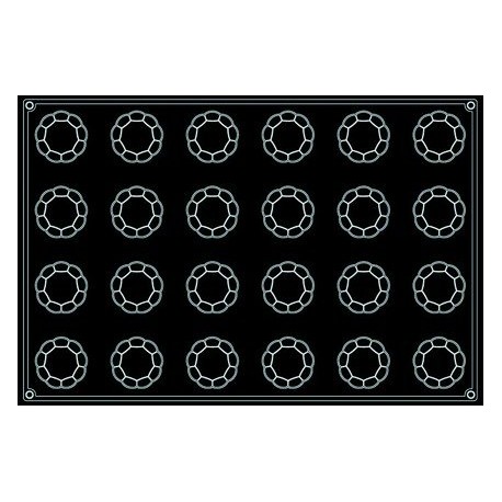 Plaque silicone 24 charlottes Pavoflex