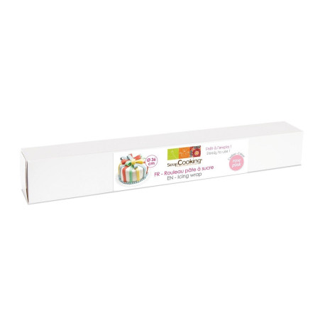 Rouleau pâte à sucre rose 430g ScrapCooking