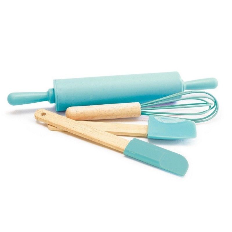 Kit pâtisserie 4 ustensiles enfant bleu - ScrapCooking - MaSpatule