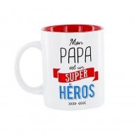 Mug Papa Super Héros Dîtes-le avec des mots