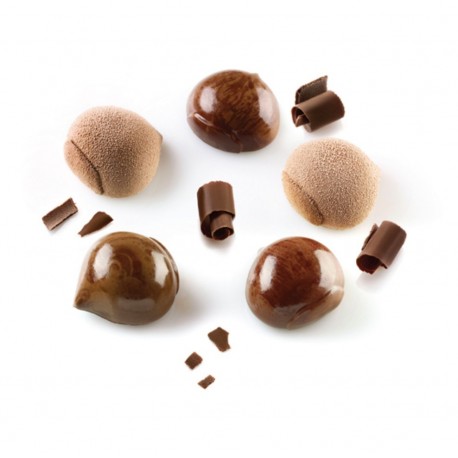 Moule silicone marron glacé x15 Silikomart