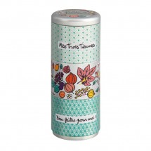 Derrière La Porte Boîte à Tisanes Infusions Fleuries - Rangement Élégant 3 Compartiments Empilables En Métal