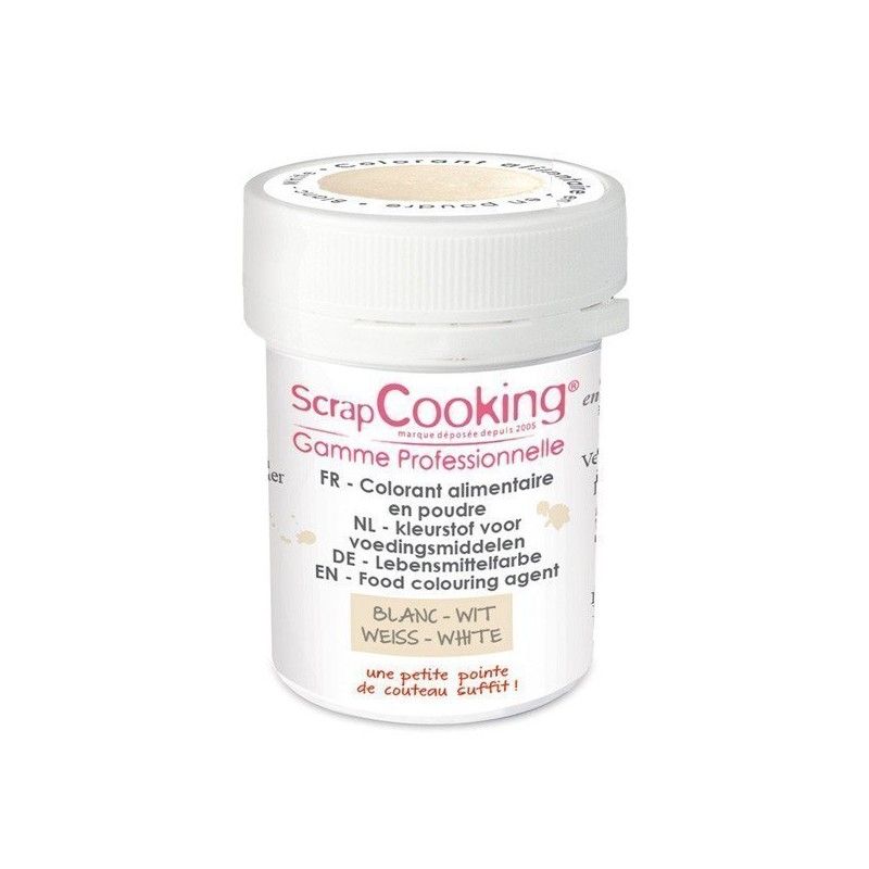 ScrapCooking Colorant Alimentaire Artificiel Poudre Blanc