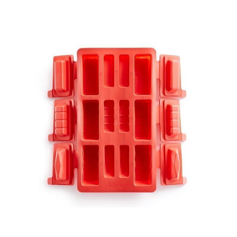 Moule mini bûche carrée avec insert silicone x6 - Lékué - MaSpatule