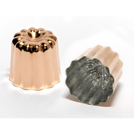 Moule cannelé cuivre 5,5cm x3