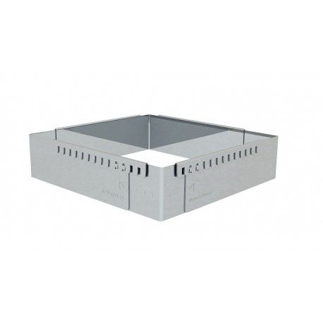 Cadre pâtisserie inox extensible 20cm H5cm De Buyer