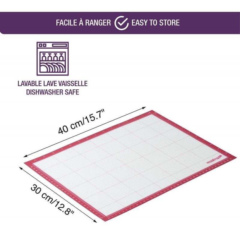 Tapis four silicone avec rebord 40x30cm - Lekue - MaSpatule