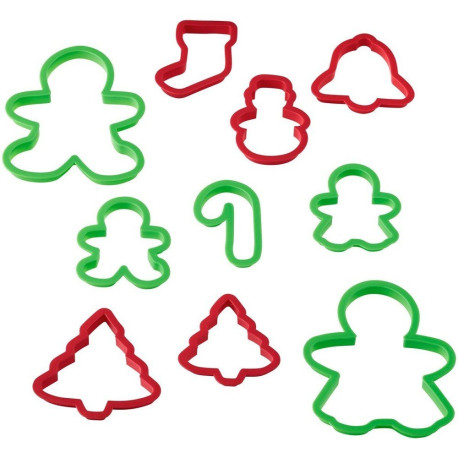 Emporte-pièce plastique Noël x10 Wilton