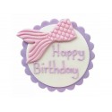 FIN DE SERIE Décor sucre queue de sirène Happy Birthday - Anniversary House
