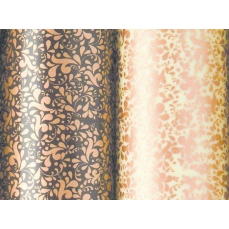 Feuille de transfert chocolat bronze scintillant x10