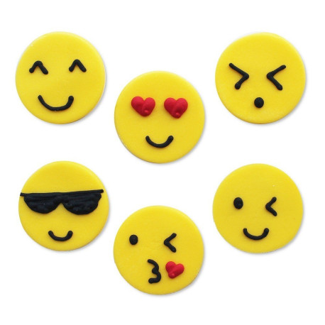 Décor en sucre smiley x6 - Anniversary House