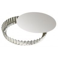 Moule tarte fer blanc 20cm fond amovible Gobel