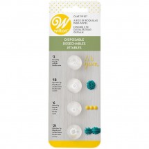 Set 4 douilles jetables 3, 18, 6, 21 Wilton