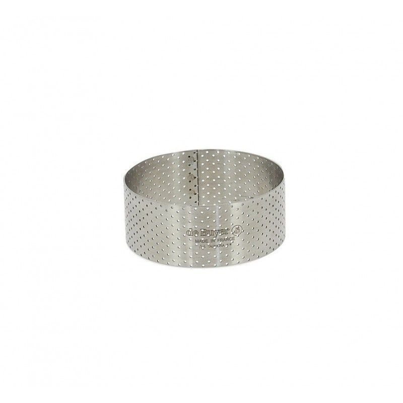 Cercle à tarte extensible perforé en inox de 16cm à 30cm