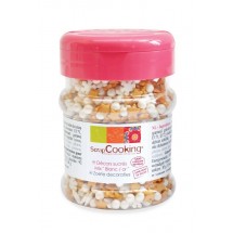 Pot décors sucrés or & blanc 55g - ScrapCooking