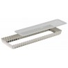 Moule tarte rectangulaire perforé fond amovible fer blanc 35cm - Gobel