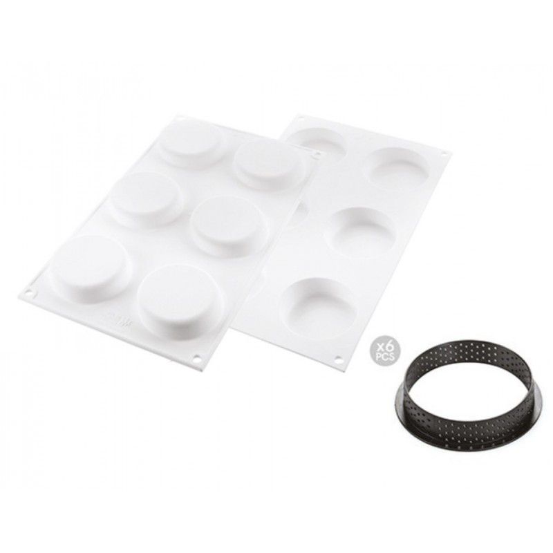 Kit Moule Silicone 1 Tarte Ø 250mm Silikomart Professional -  , Achat, Vente