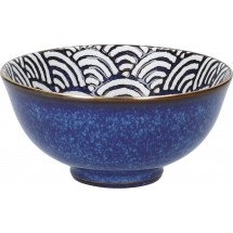Bol à soupe japonais porcelaine Indigo 360ml Mikasa