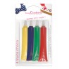 Stylo chocolat jaune, bleu, vert et rouge x4 - Scrapcooking