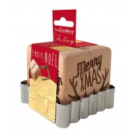 Tampon biscuit bois "Xmas"+ découpoir - ScrapCooking