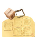 Tampon à biscuit en bois Noël et découpoir - ScrapCooking