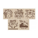 Tampon à biscuit en bois Noël et découpoir - ScrapCooking